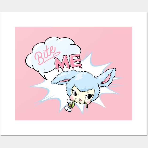 Bite Me Wall Art by Littleguntank